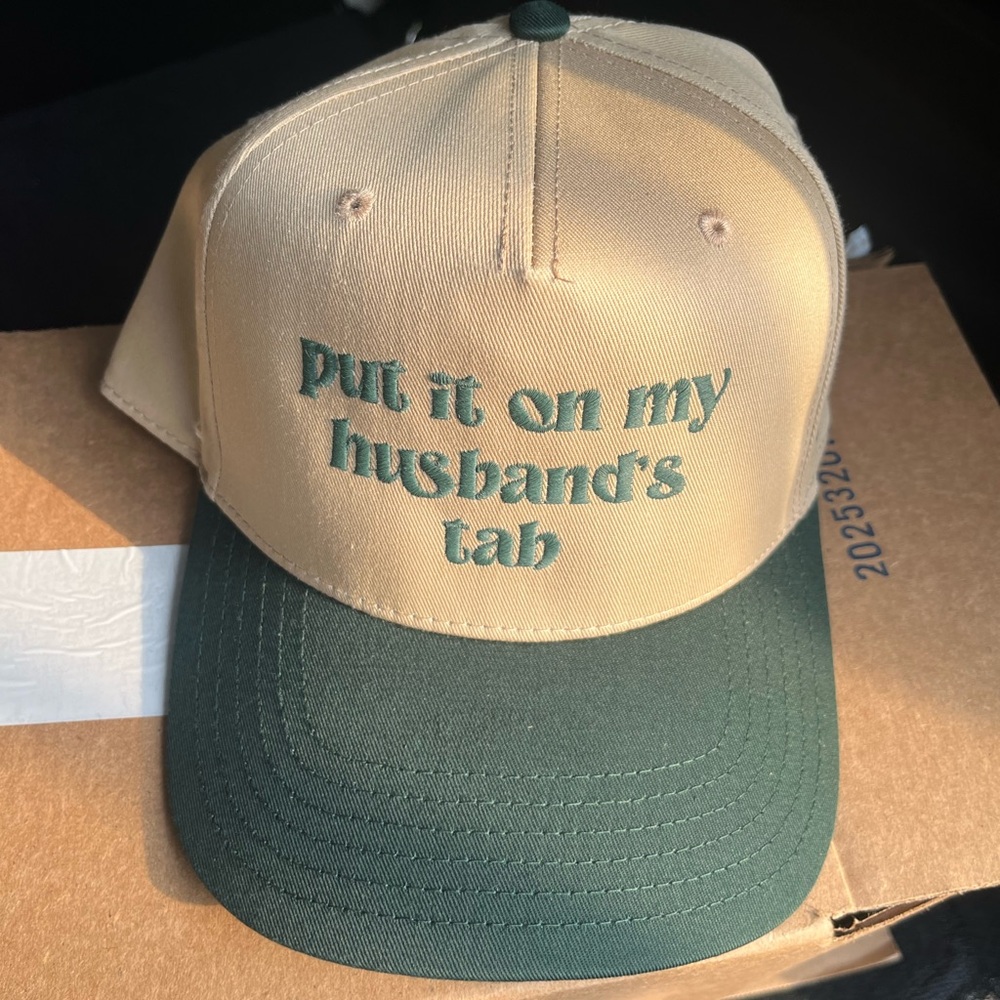 Tan and Green Women's Cap